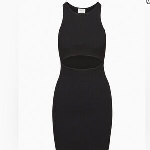 Aritzia Wilfred Black Cut-Out Mini Dress